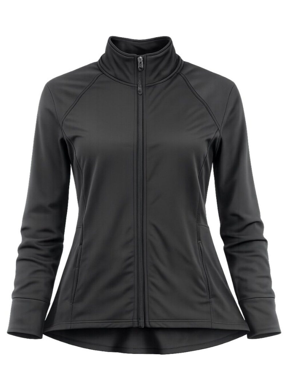 Athleta Women’s Black Full Zip Athletic Jacket Stretch Thumbhole Pockets Size M